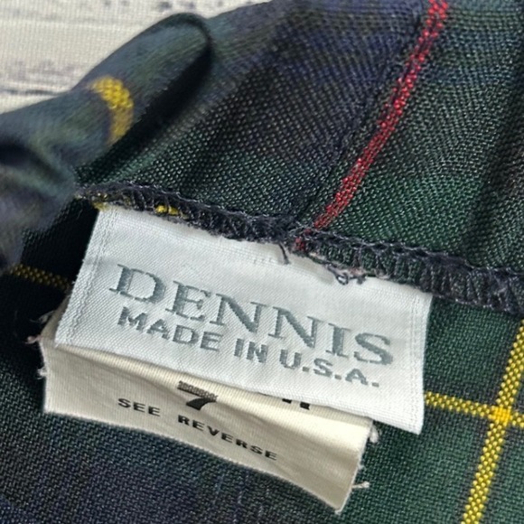 Dennis Plaid Vintage Pleated Navy Schoolgirl Uniform Juniors 7 - Picture 2 of 7
